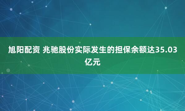 旭阳配资 兆驰股份实际发生的担保余额达35.03亿元