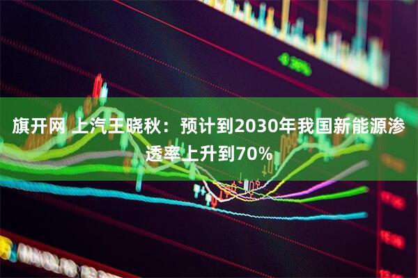旗开网 上汽王晓秋：预计到2030年我国新能源渗透率上升到70%