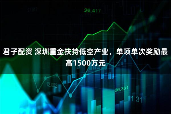 君子配资 深圳重金扶持低空产业，单项单次奖励最高1500万元